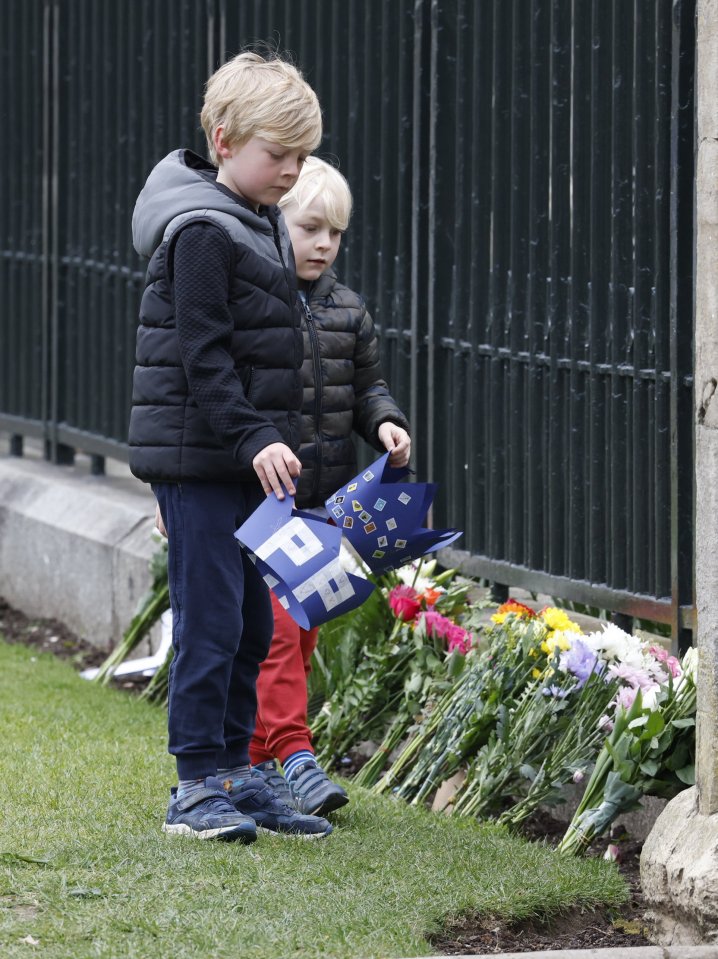 Two boys, aged six and four, left paper crowns with the initials HRHPP on them