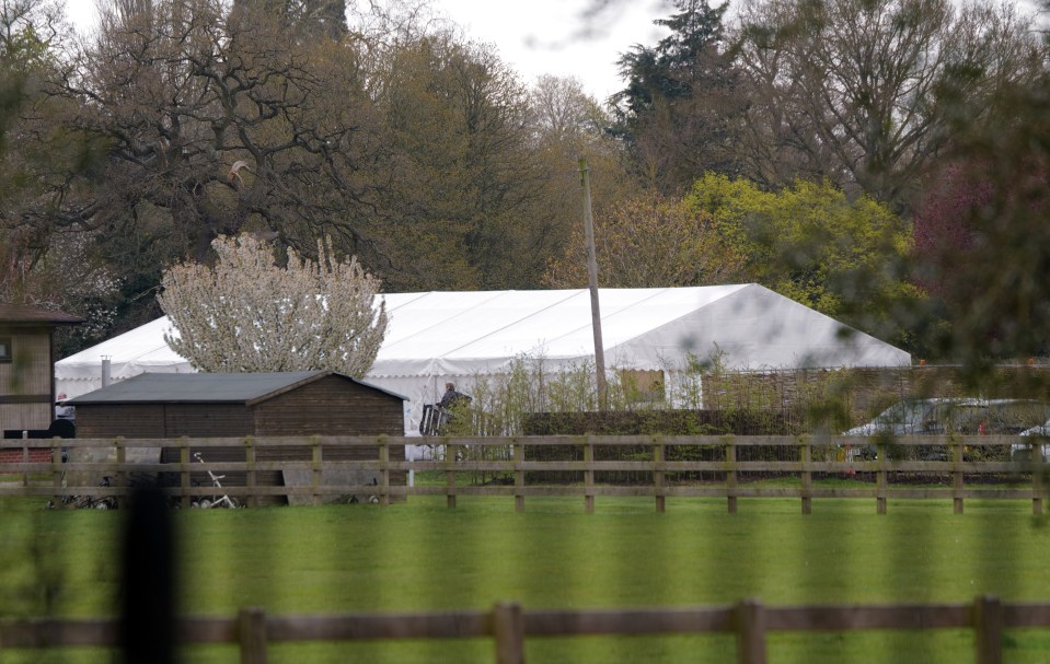 A marquee was put up at Frogmore House to house all the flowers left