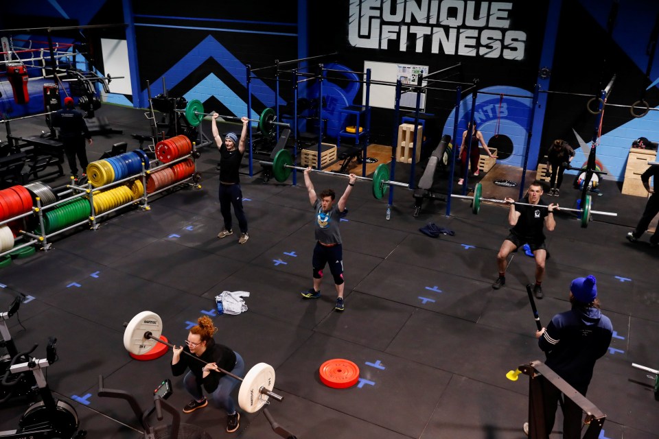 People attend a strength and conditioning class at Ultimate Fitness Gym in Wallsend