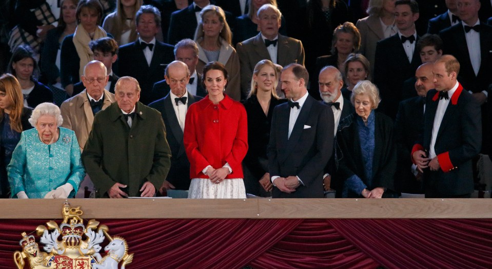 Donatus pictured with the British royal family