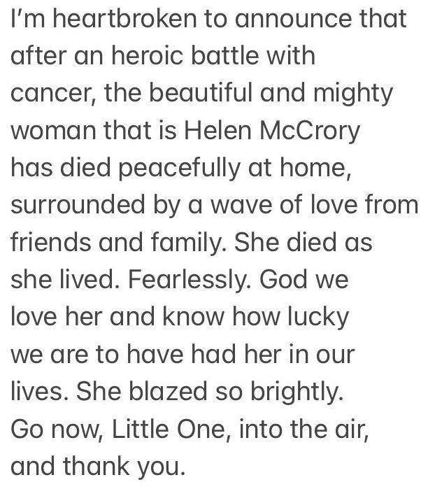 Damian's heartbreaking tribute to his wife