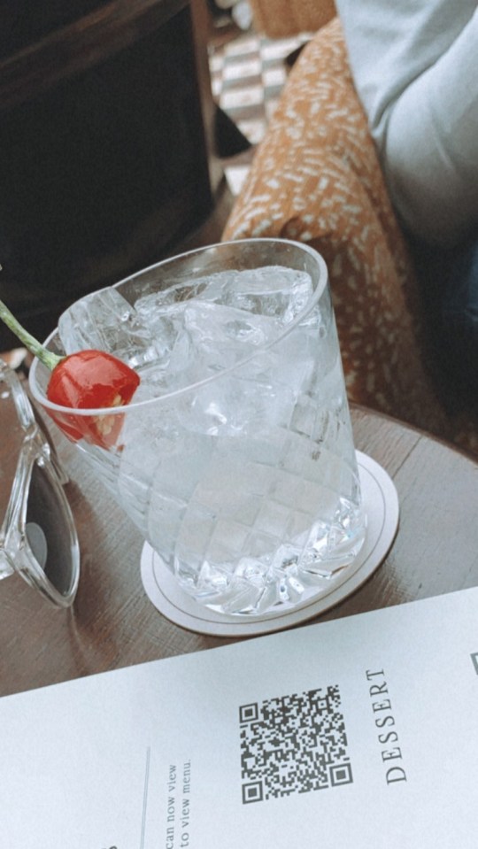 She shared photos of her cocktails