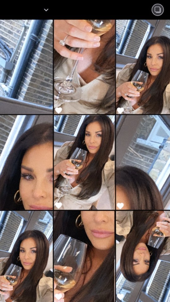 Jessica also enjoyed some wine on her night out