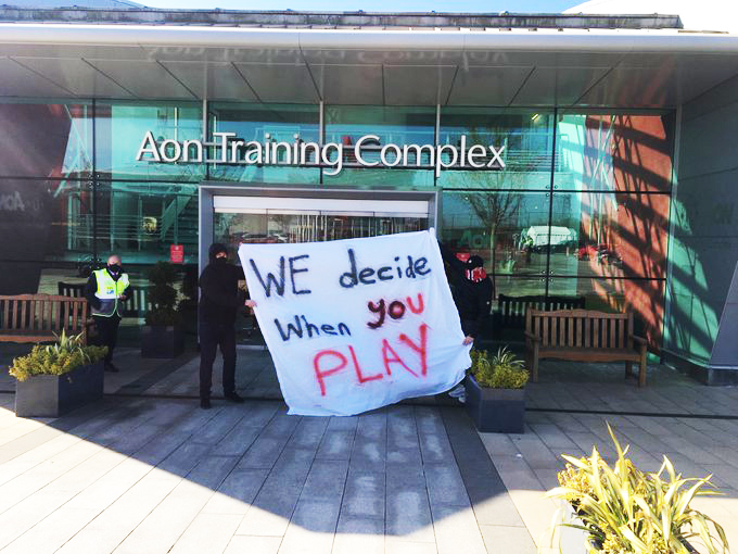 Fans arrived at Carrington at around 8am
