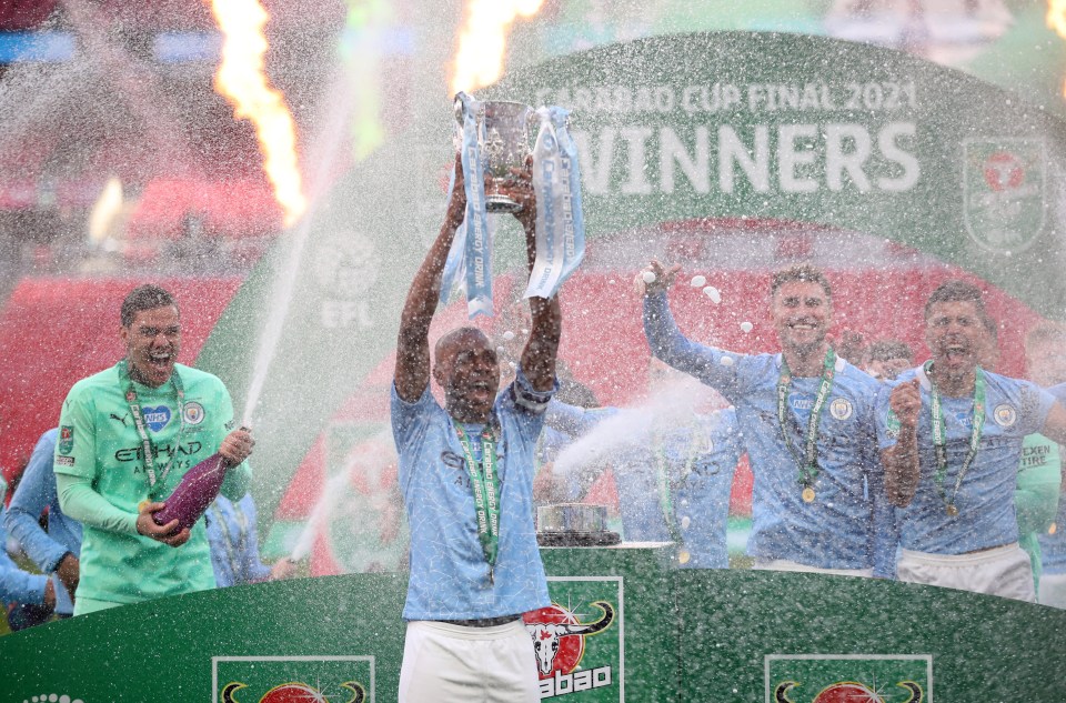 Man City won a record fourth consecutive Carabao Cup title after beating Spurs 1-0