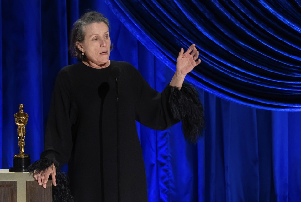 Frances McDormand picked up her third Best Actress Oscar last night