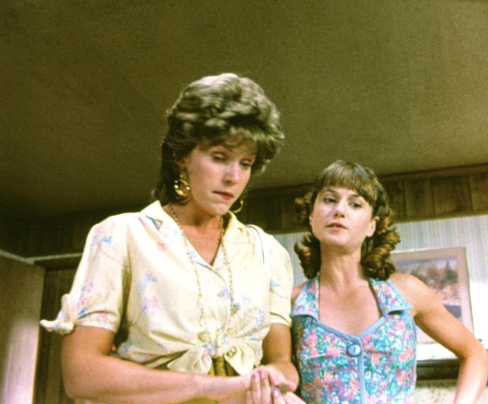 Frances with pal Holly Hunter in Raising Arizona