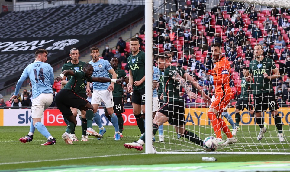 Aymeric Laporte scored a late winner for Man City in front of thousands of fans