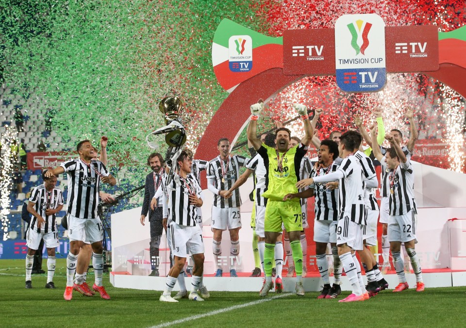 Andrea Pirlo led Juventus to two domestic cup titles in his only season as manager