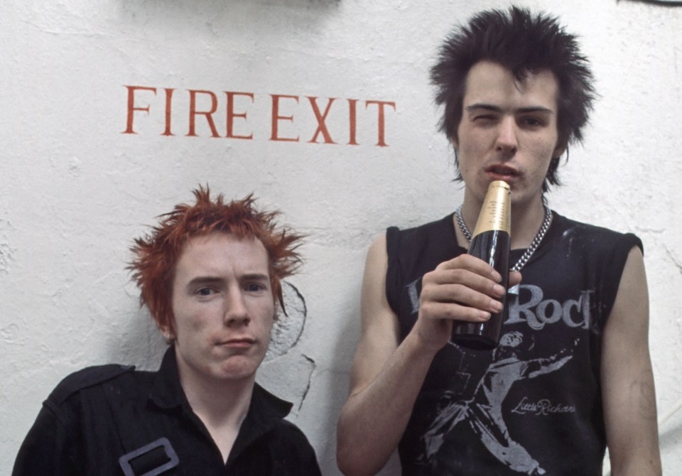 Lydon, left, with Sid Vicious, who was asked to join the band to play bass
