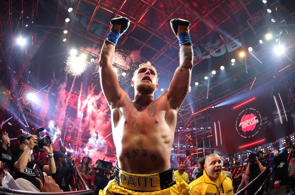 Jake Paul celebrates going 3-0