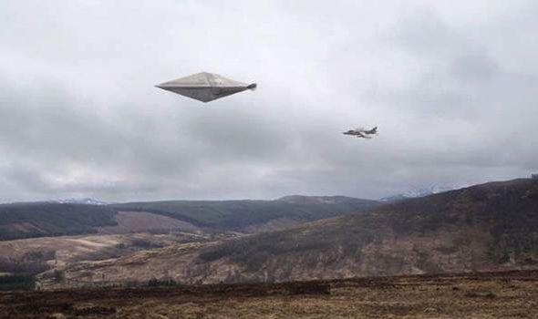 Mock up of the infamous 'Calvine Photo' which was allegedly covered up by the MoD