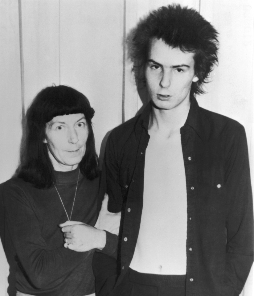 Sid with his mum, Anne Beverley, after a court appearance over the murder of his girlfriend Nancy Spungen in 1978