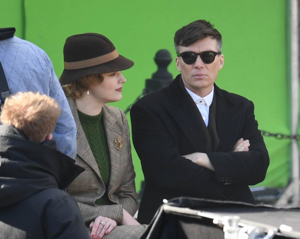 The co-stars looked deep in conversation in between takes