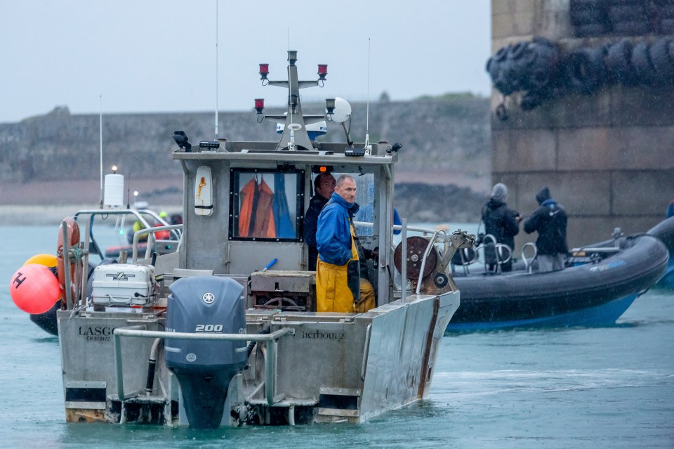 French fishermen angry over loss of access to waters  have gathered in protest off the Jersey coast
