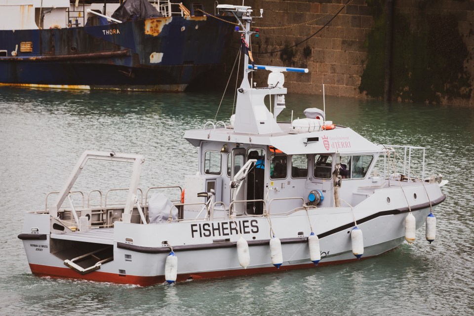 British and French vessels have been involved in a tense stand-off at the port of St Helier today