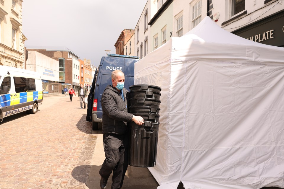 Officers confirmed it is being searched in relation to Mary's disappearance