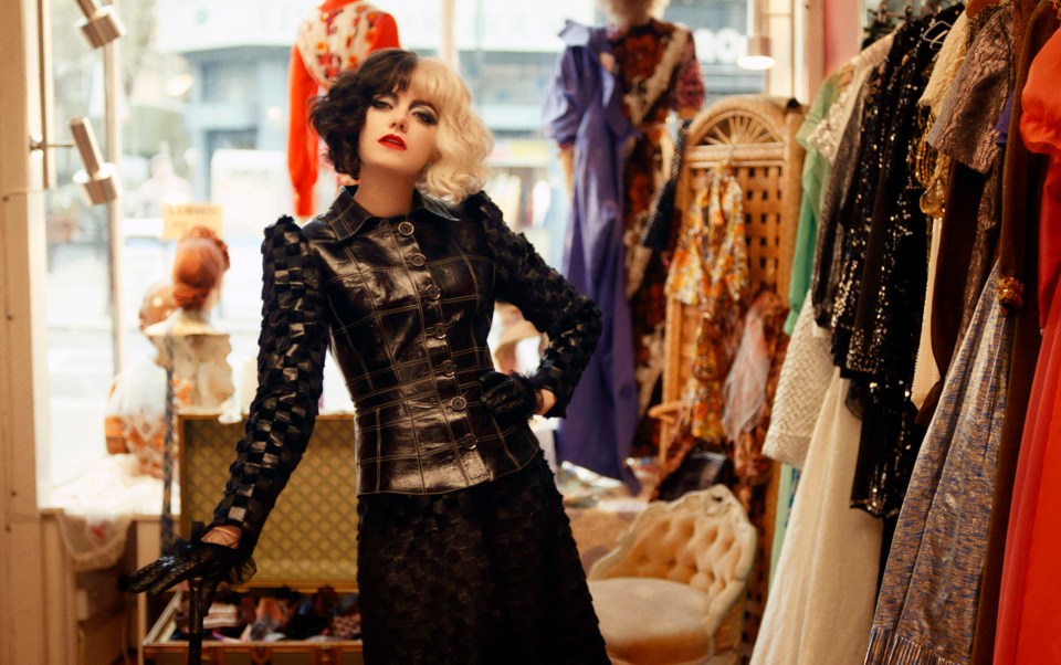 Cruella starts life as Estella - a feisty little girl with black and white hair, and an eye for style.
