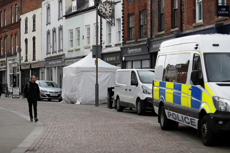 A large police presence has remained at the Clean Plate cafe in Gloucester all week