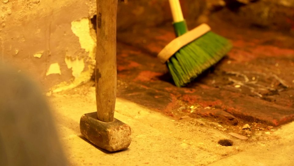 Specialist officers have been digging at the cafe for the last two days