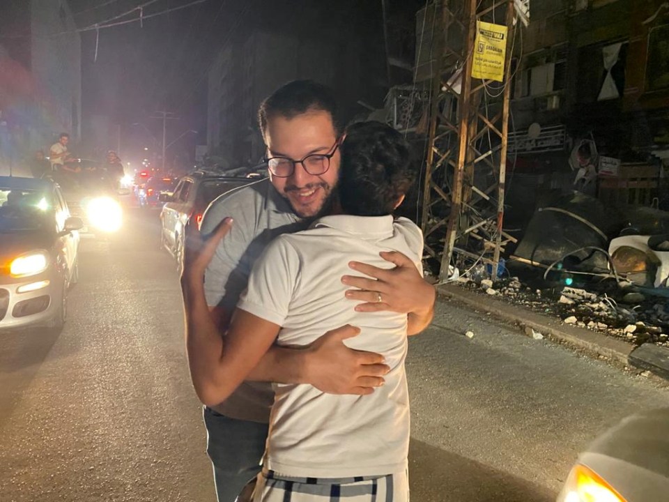 People embraced as news of the truce was broadcast on TV and radio