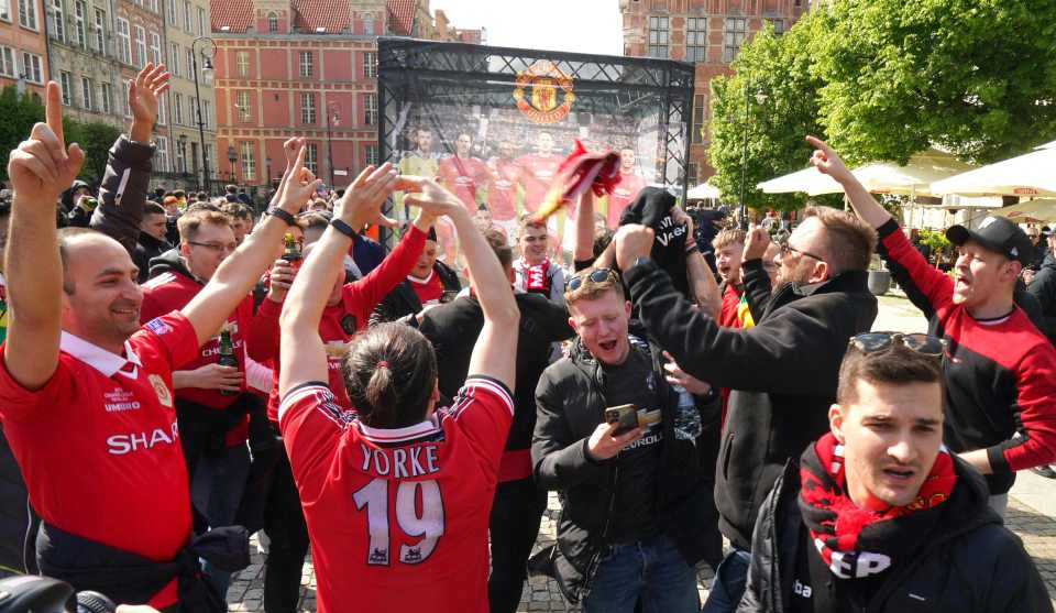 United fans have flown out en masses to support their heroes in Gdansk
