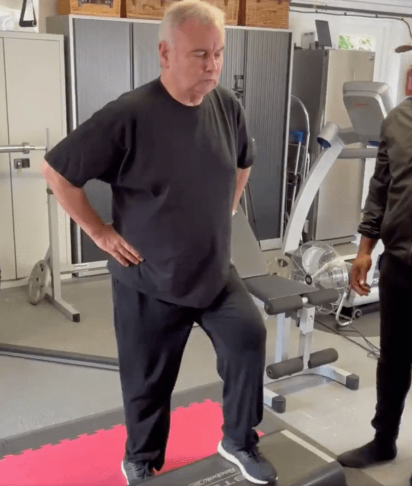 The star was seen doing a variety of exercises