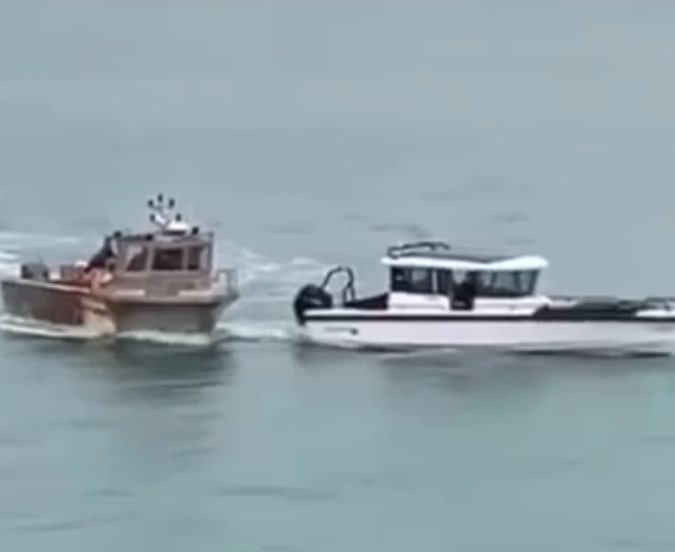 Jonathan Ruff was rammed by the vessel and described his actions as "reckless"