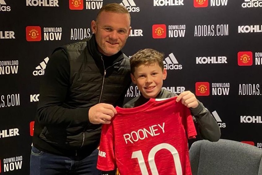 Kai Rooney (right) signed for Manchester United last year