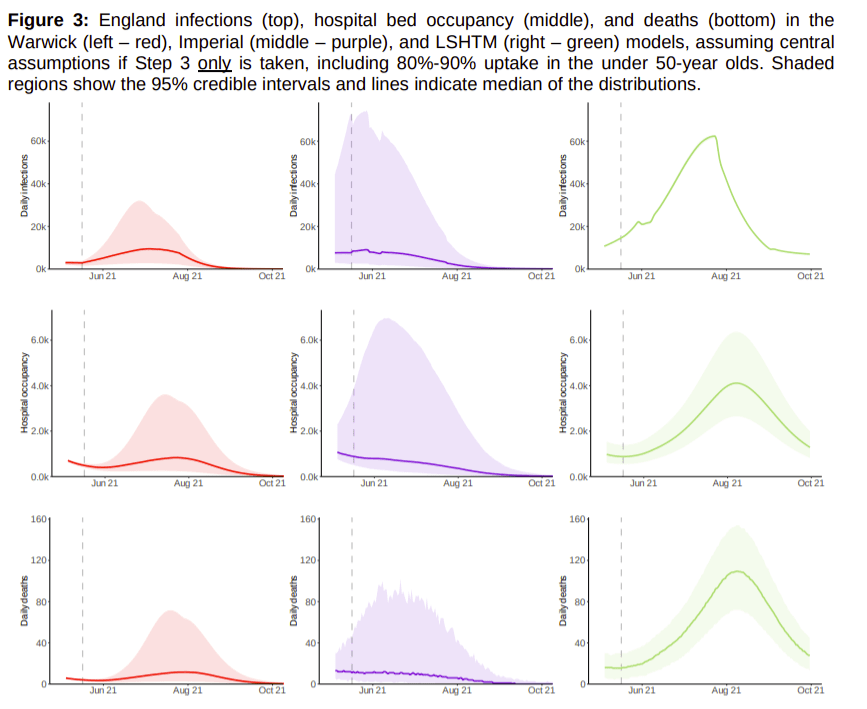 The impact of the next stage of unlocking on May 17 presented in three models