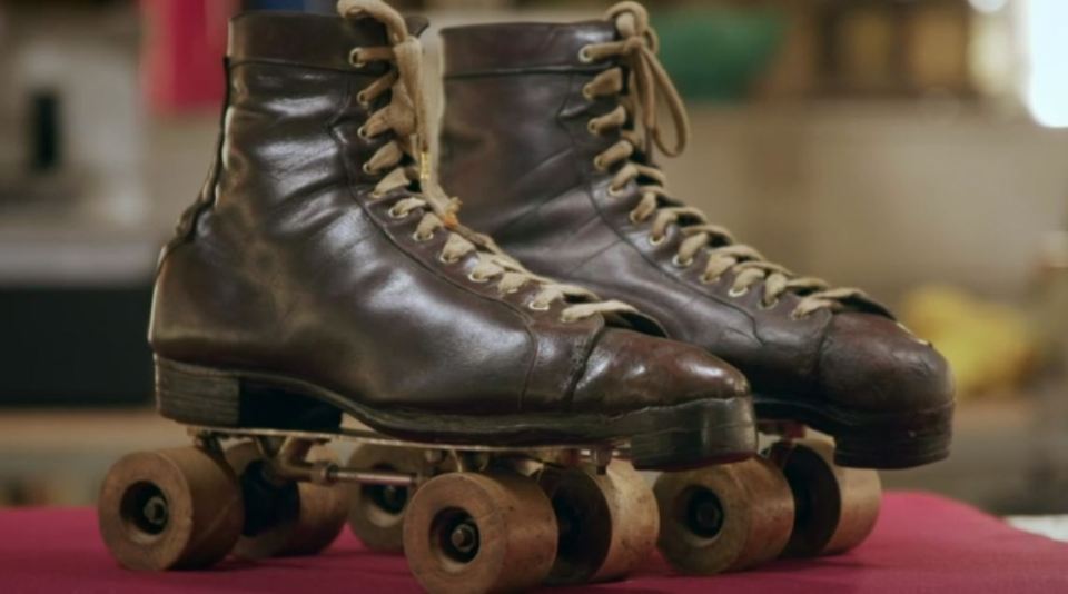 The repaired version of Julia's late father's roller skates