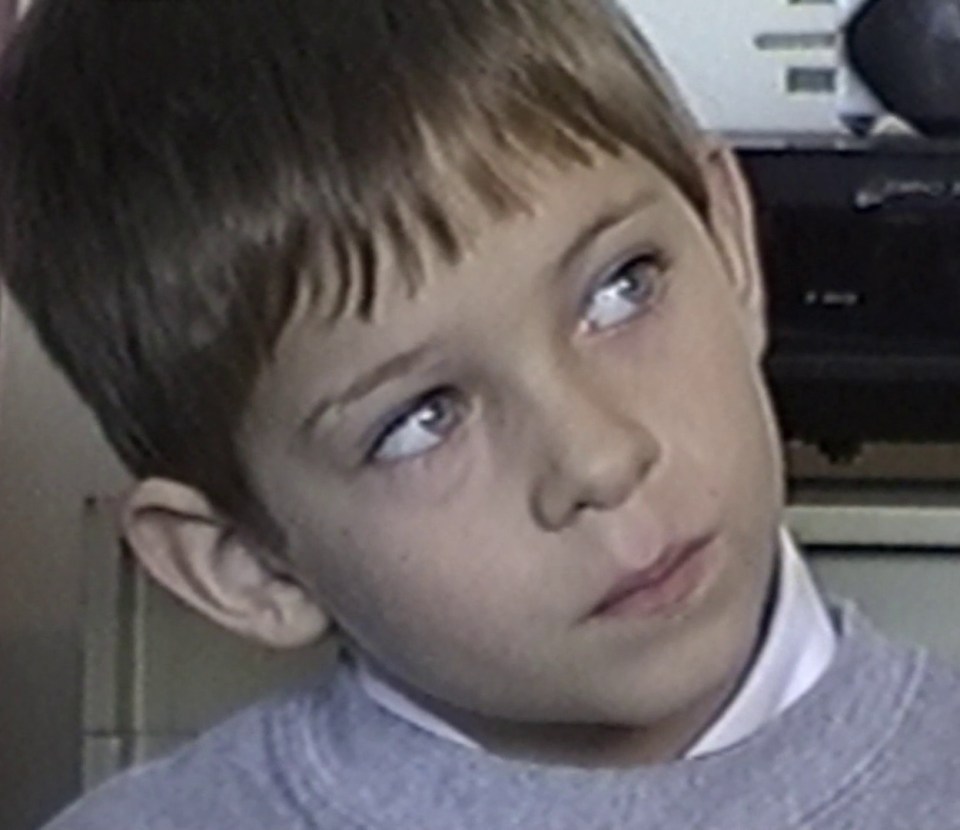 The star is seen as a youngster in family home movie footage