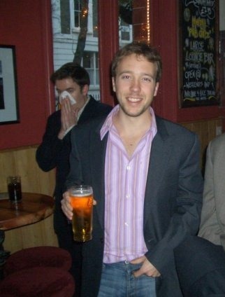 Sinking feeling... Hancock has a pint in uni days