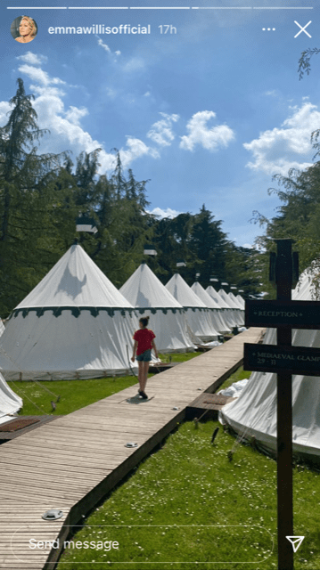 There were bell tents that holidaymakers can stay in