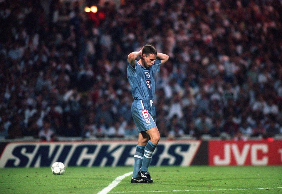 England boss Gareth Southgate has a shot at redemption after missing a penalty against the Germans in the Euro 96 semi-final