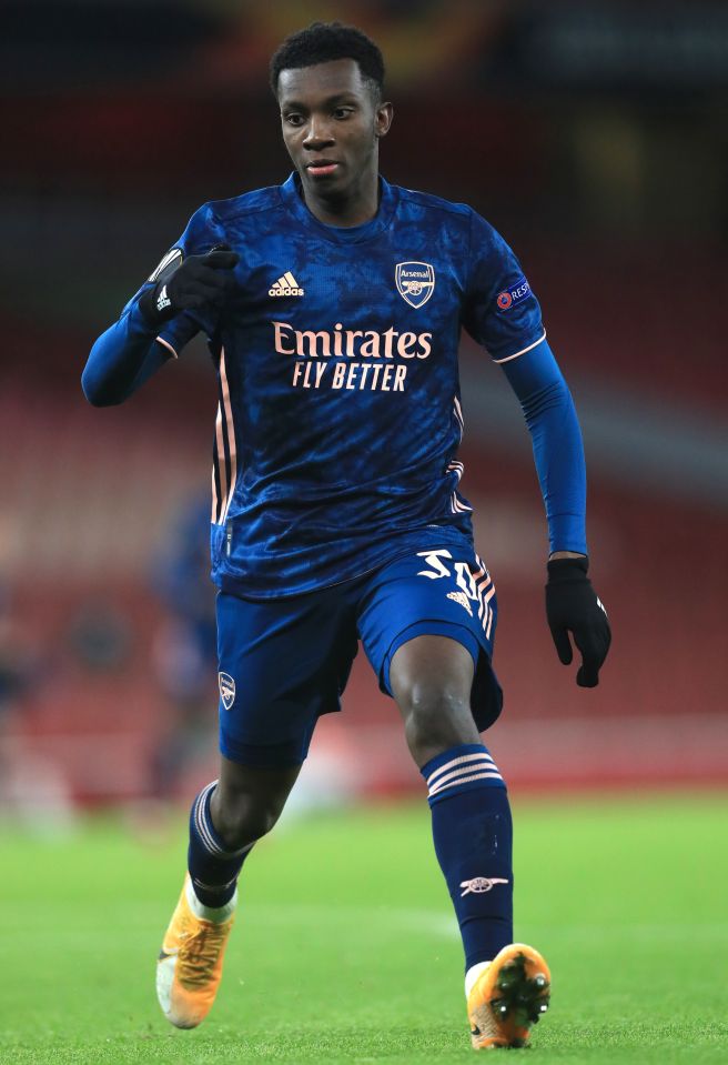 Nketiah has scored 13 goals in 65 games for the Gunners since making his debut in September 2017