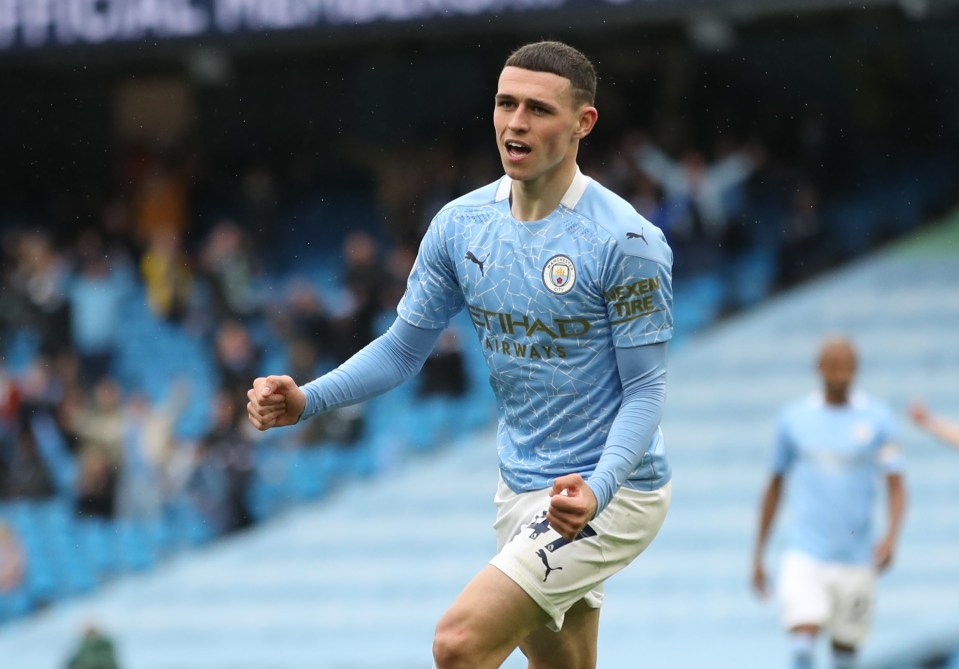 Manchester City playmaker Phil Foden has been named as the most expensive player across the top five leagues
