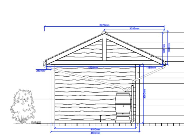 The planning application proposal for the shed