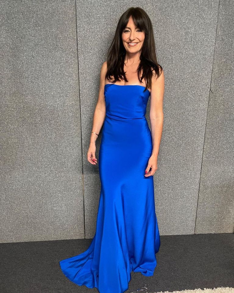 Davina McCall wowed in a blue gown for The Masked Dancer finale