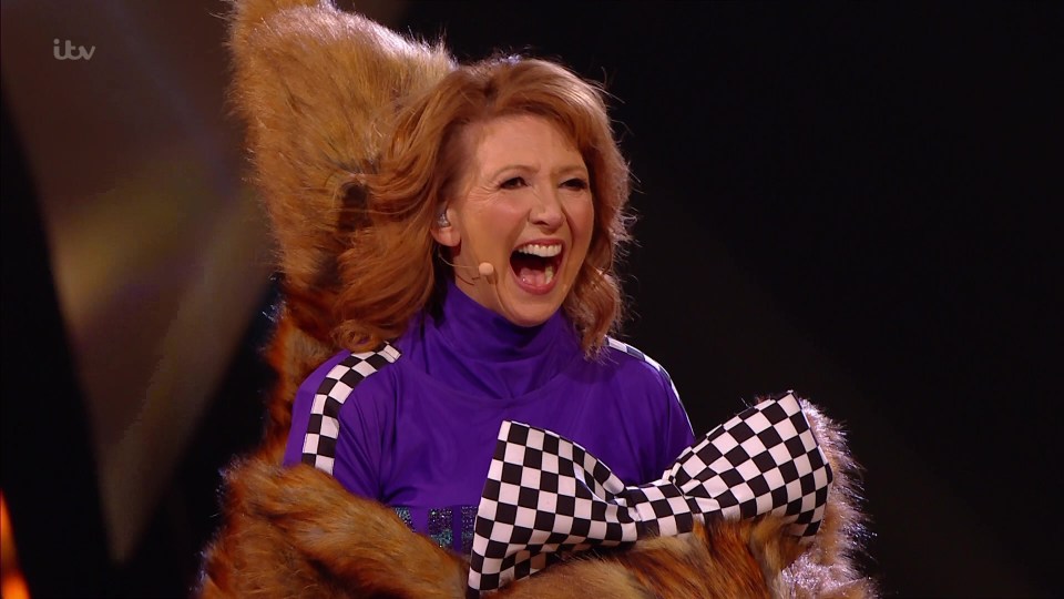 Bonnie Langford was unmasked as Squirrel last night
