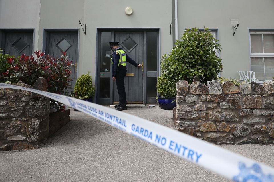 Gardai at a property in Clashmore, Co Waterford, where a three-month-old baby girl has died after being attacked by a dog