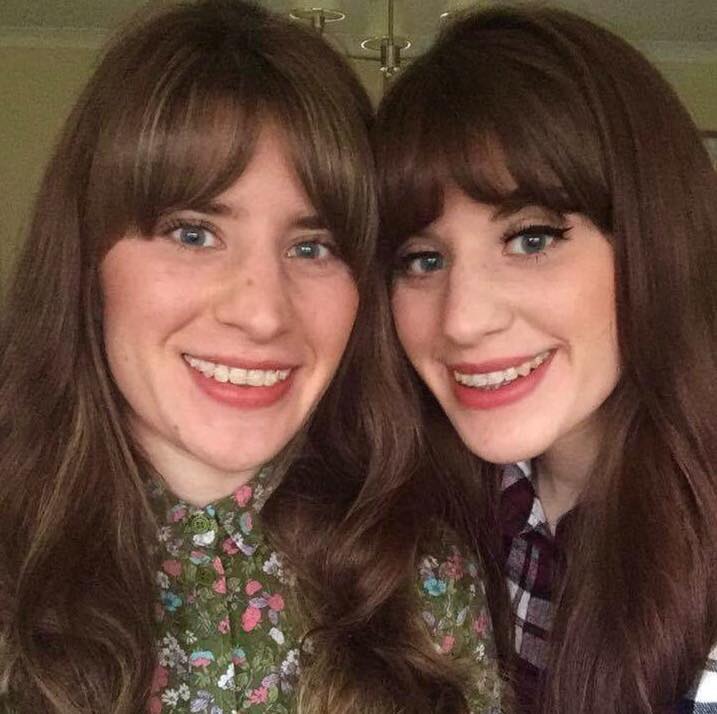 Melissa Laurie, left, was saved from the jaws of a crocodile when her hero twin sister Georgia punched the beast on the snout