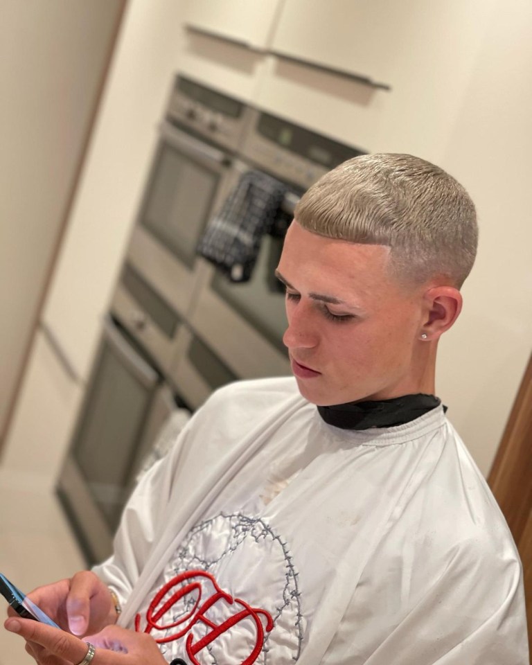 The Man City ace decided to go for the retro look on the eve of the tournament
