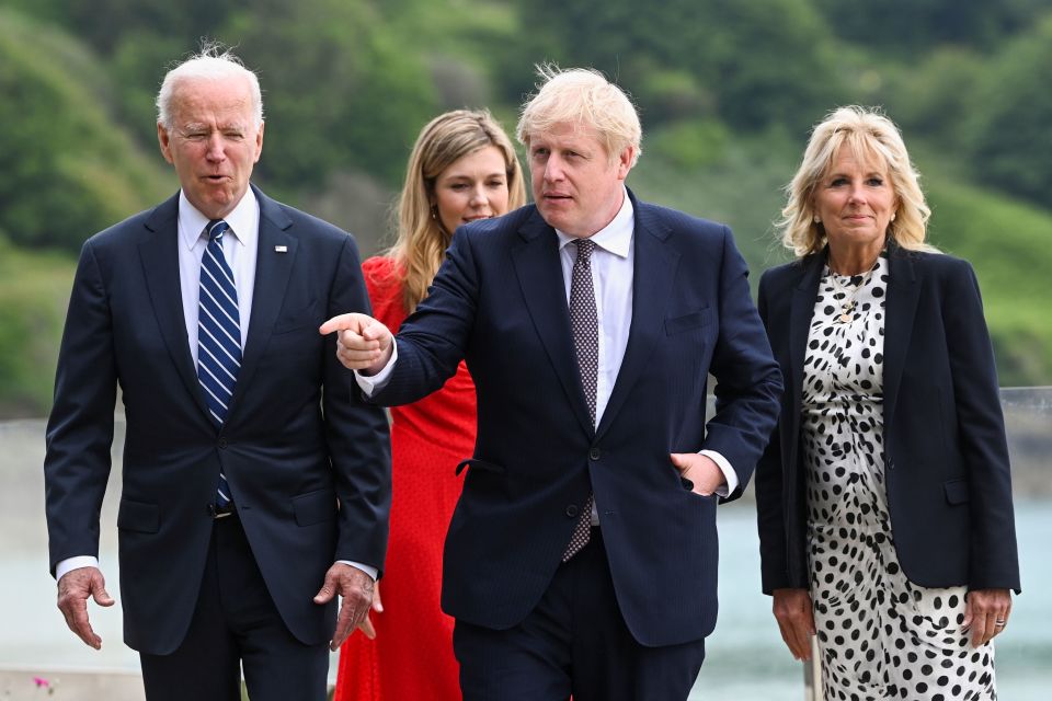 The PM's new wife Carrie lingered in the background