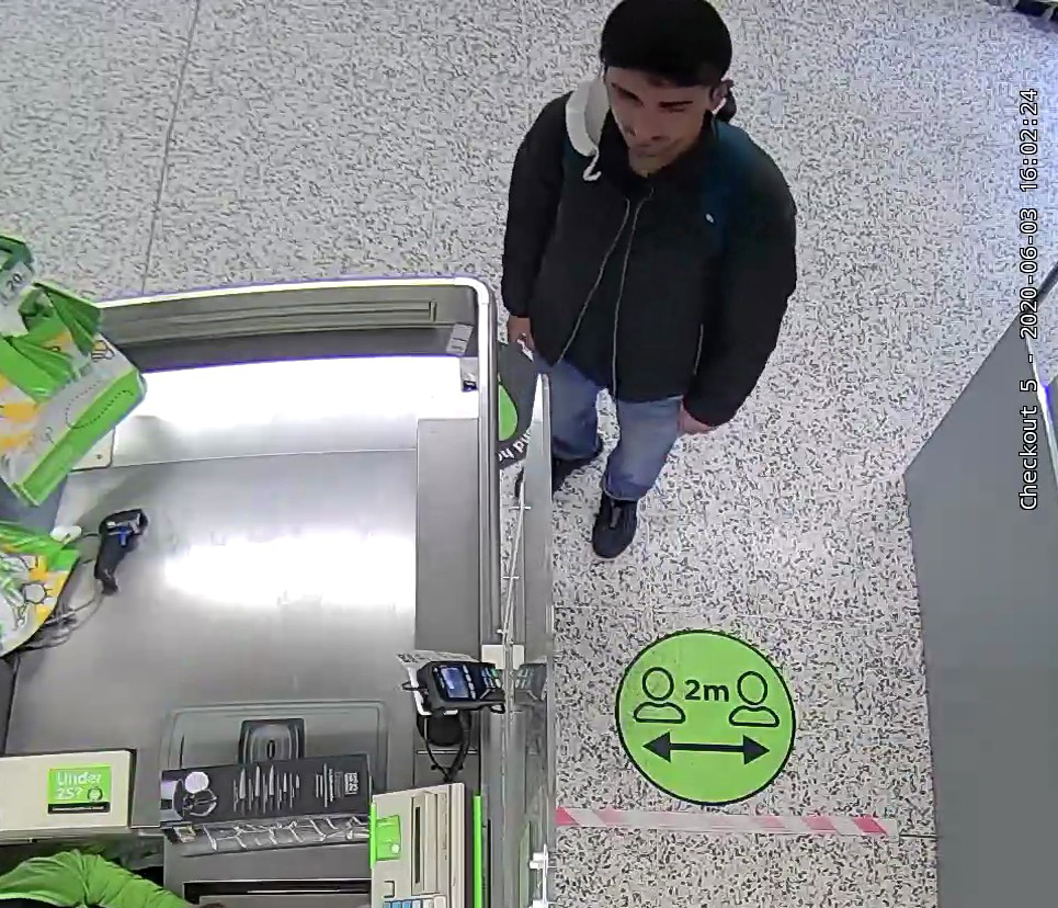 Danyal Hussein allegedly used his bank card to buy five kitchen knives from Asda