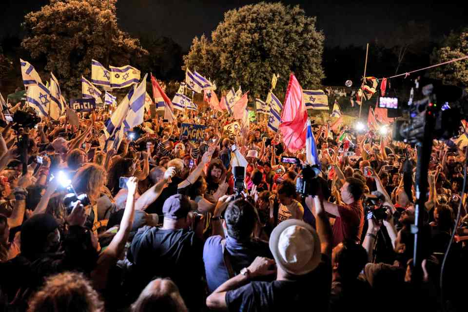 Supporters of the new coalition cheered in the streets this evening