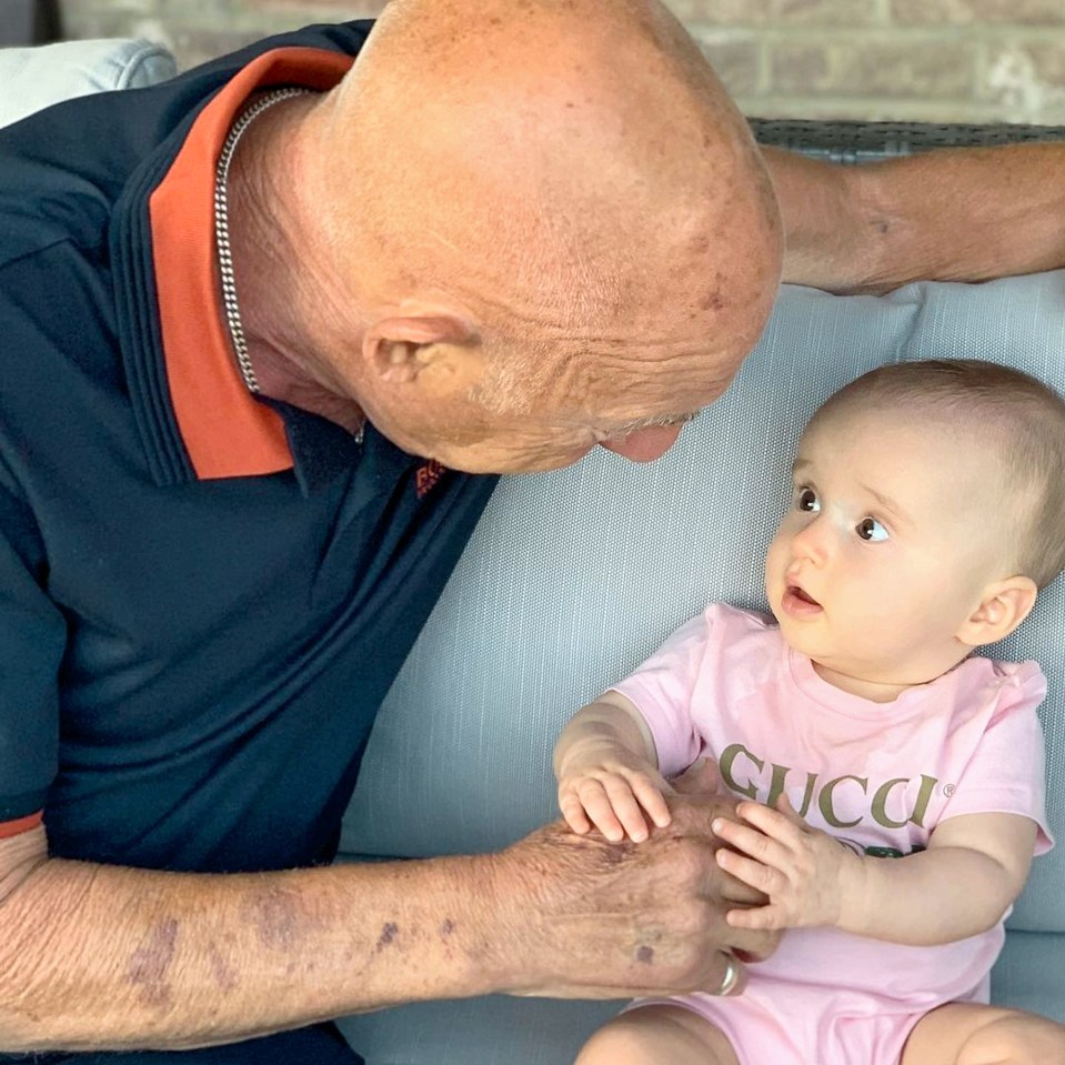 Allan Jordan was able to meet his granddaughter Ella who was born in February 2020