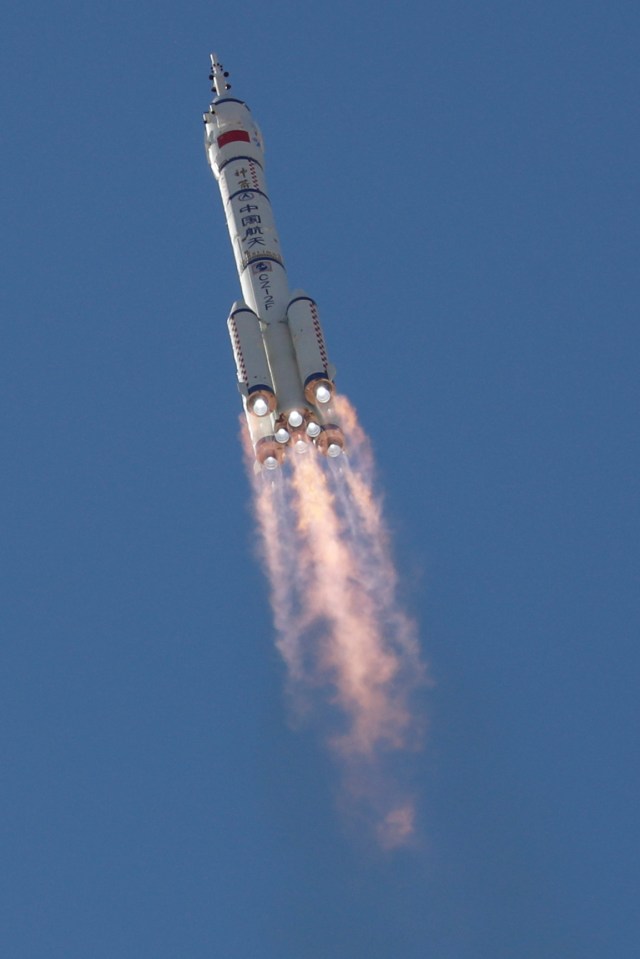 The Shenzhou-12 capsule took off atop a Long March 2F rocket