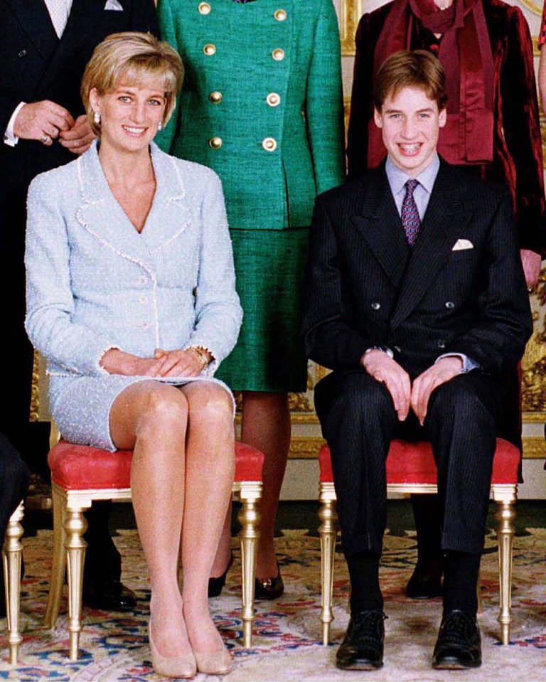 The Duke of Cambridge with his mum, Diana