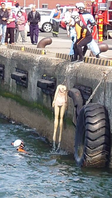 The 'Dutch wife' was dragged out of the waters by rescue teams